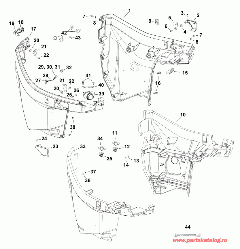  EVINRUDE E175DPXABF  -    / lower Engine Cover