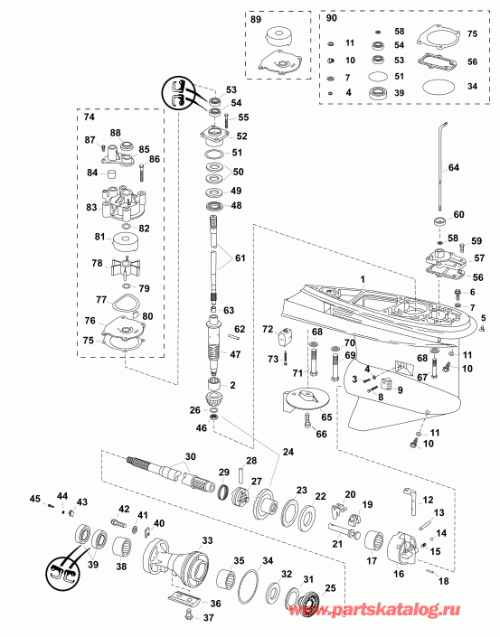 ��������� ����� ������� E200DPLABA  - gearcase, O-type / ��������, O-type