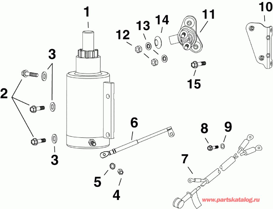   EVINRUDE E25DGTLABF  - electric Starter & Solenoid -  & Solenoid