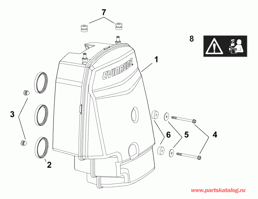 �������� ��������� ����� EVINRUDE E300DCZABA  - air Silencer - air ���������