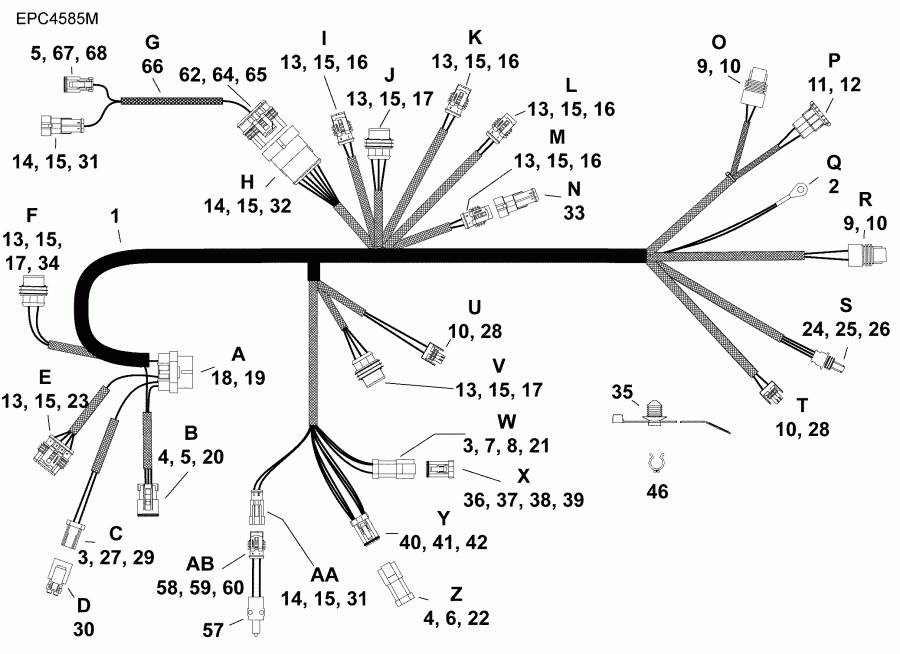 ��������� ��������� EVINRUDE E30MALABA  - ��������� - ���� �������� - electrical Harness