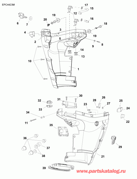 ����� ������� E30MRLABB  - lower Engine Cover / ������ ������ ���������