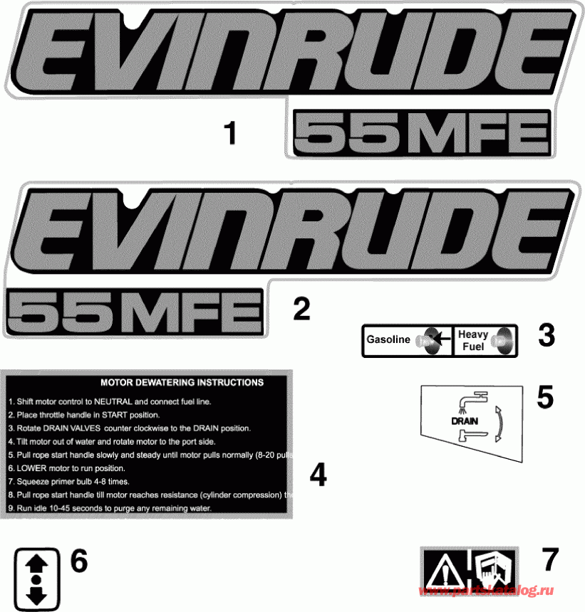  Evinrude E55MRLABA  -  / decals