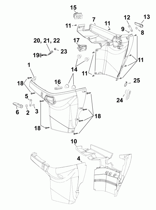 �������� ��������� ����� ������� E75DPLABB  - ������ ������ ��������� - lower Engine Cover