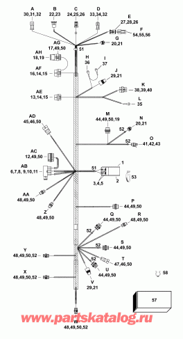 ����� Evinrude E90SNLABA  - electrical Harness / ��������� - ���� ��������