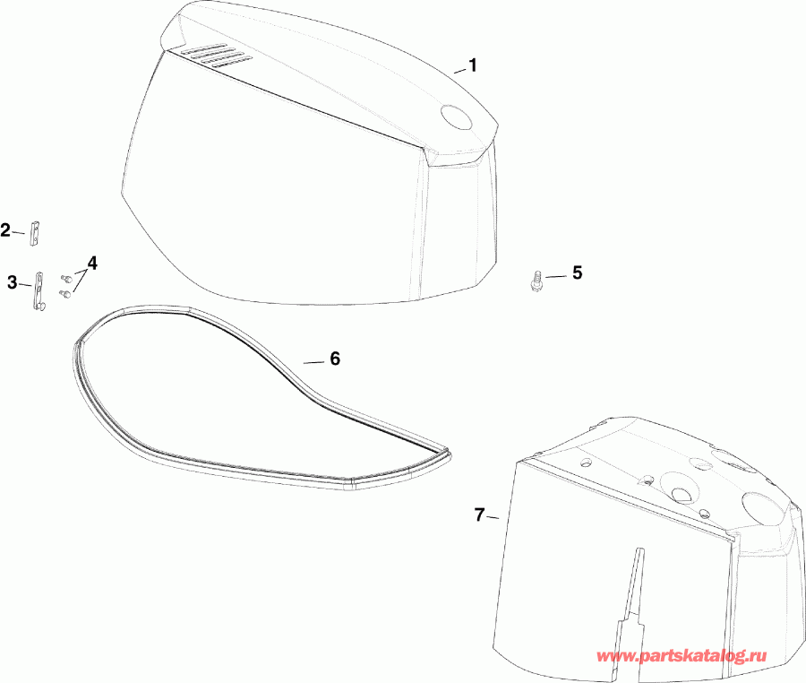  EVINRUDE E130DSLAFA  - engine Cover - ������ ��������� (�����)