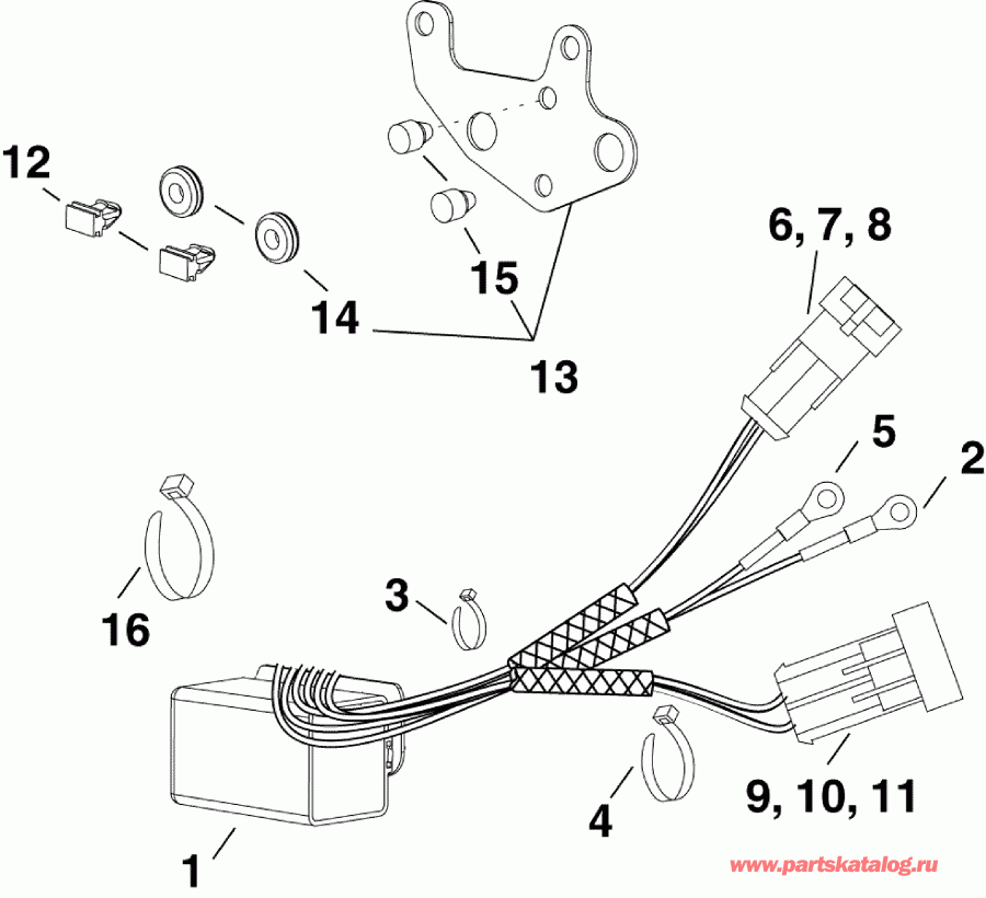 ��������� ������� E15HPSLAFB  - trim & Tilt Relay / trim & Tilt ����