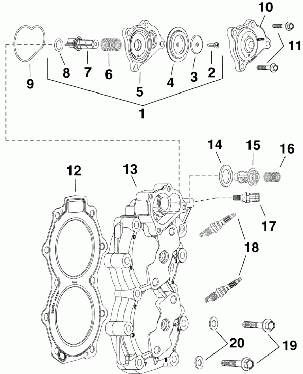    E30GTELAFB  -    &  / cylinder Head & Thermostat