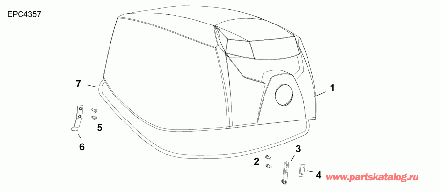 ��������� �������� ����� EVINRUDE E30MALAFA  - ������ ��������� (�����) - engine Cover
