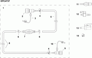 03-0_��������� ����� & ��������� ����� � ������ � ������������ (03-0_fuel Hose & Primer Bulb Assy)