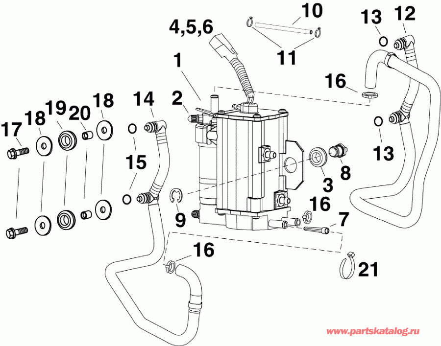 ��������� ����� EVINRUDE E40DHSLAFB - ITALY ONLY  - ��������� ����� & �������������� - fuel Pump & Vapor Separator