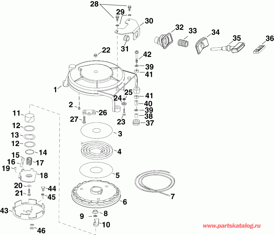 ����� ������� E55MJRLAFB  - ���������� ������� - recoil Starter