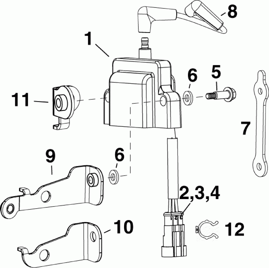  Evinrude E55MRLAFB  - ignition Coil / ������� ���������