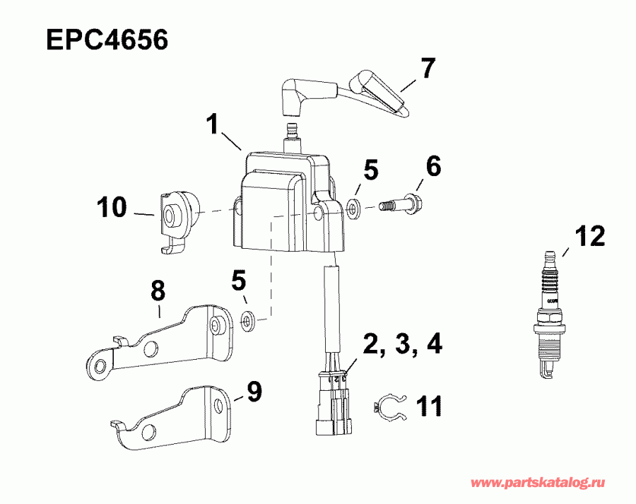 ��������� �������� ����� Evinrude E60DPJLAFC  - ������� ��������� - ignition Coil