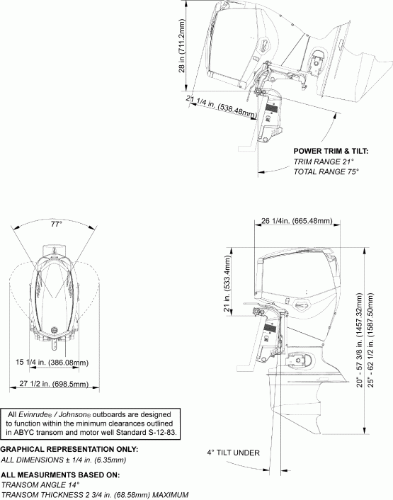   Evinrude E90DPGLAFA  -   / profile Drawing