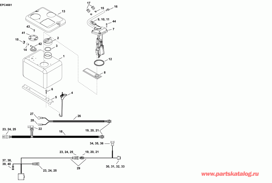  ������� E90GLAFA  - remote Oil Tank (pontoon Series: Gl, Sl Models)