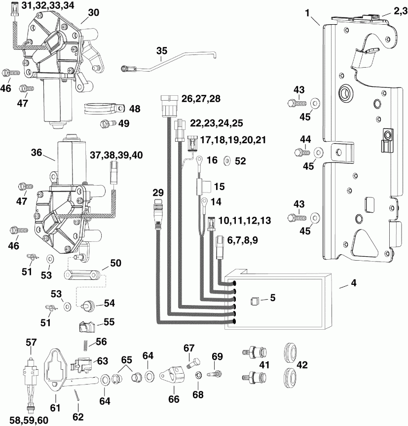 ��������� EVINRUDE DE300CZISG  - ectronic ������������� � �������� / ectronic Shift And Throttle