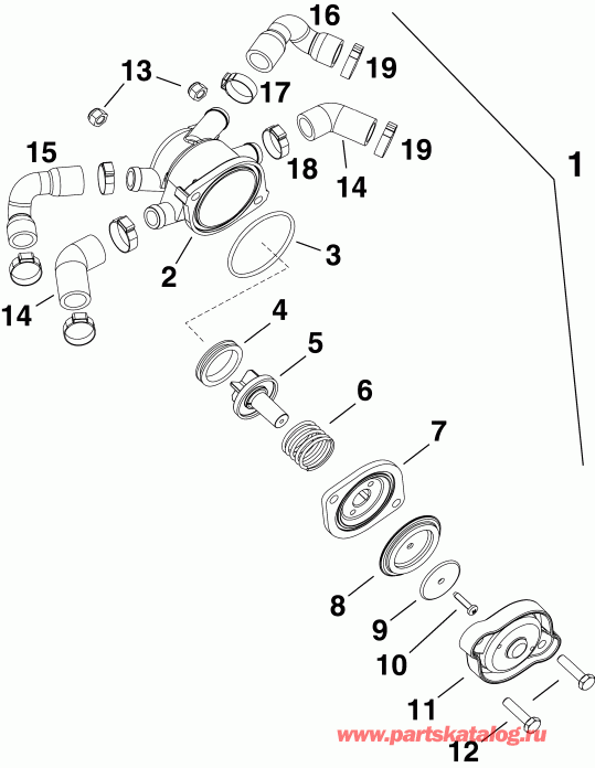 �������� ��������� ����� EVINRUDE E130DSLIIR  - ter Pressure Relief ������