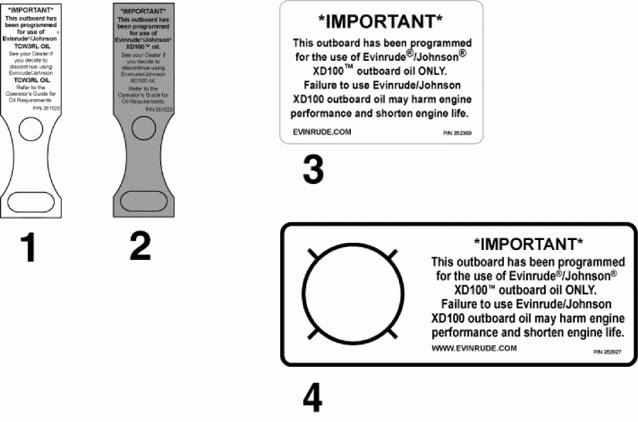 ��������� �������� ����� Evinrude E175DPLIIB  - l Tags & Labels / l Tags & ��������