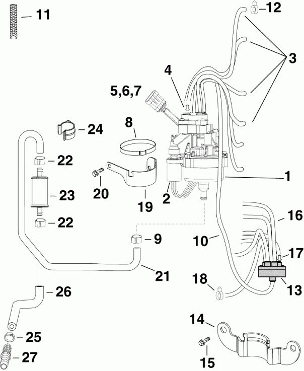 ��������� ��������� Evinrude E175DPXIIB  - l Pump - l �����