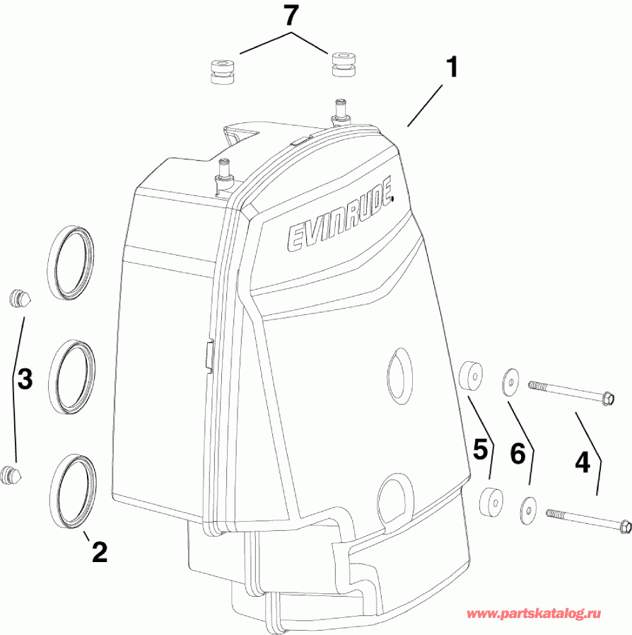 �������� ����� Evinrude E225DCZIID  - r Silencer / r ���������