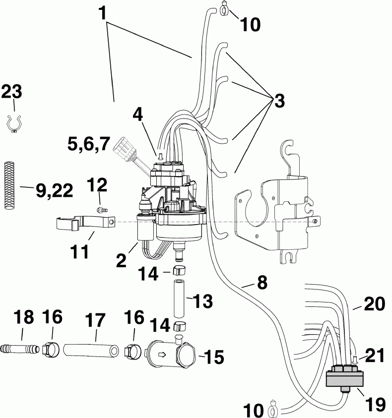 ��������� ����� Evinrude E225DHXIIE  - l Pump