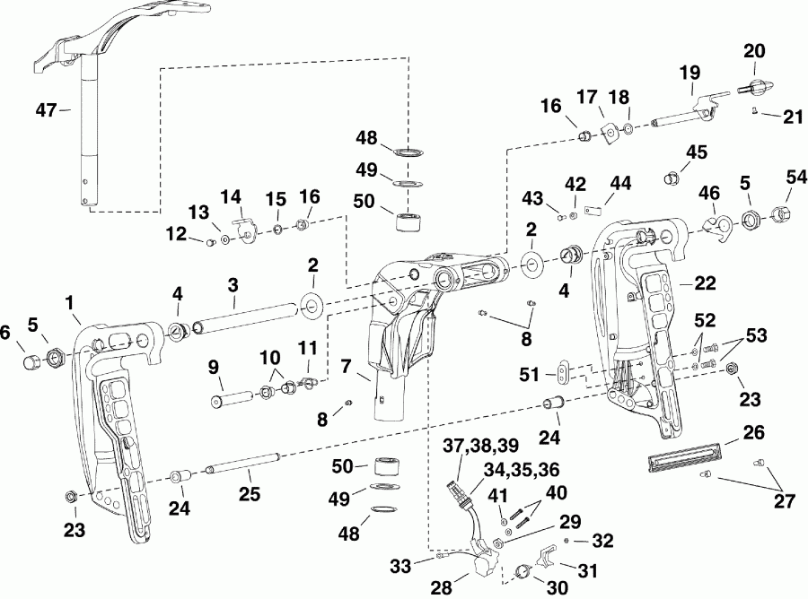 �������� ��������� ����� EVINRUDE E25DTLIIR  - ivel Bracket - ivel ���������