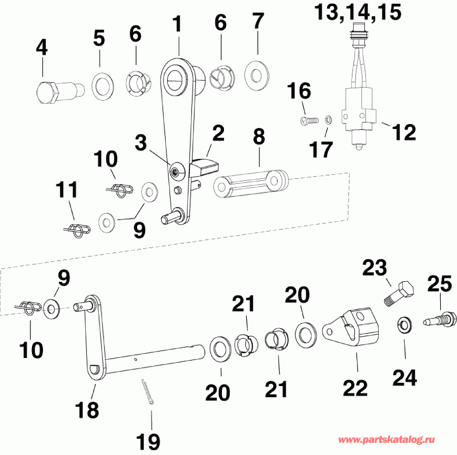 ��������� ��������� Evinrude E300DPZIIA  - ift ��������� �������� - ift Linkage