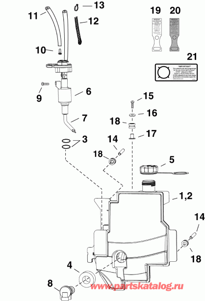 ��������� ����� EVINRUDE E30DPLIIR  - l Tank & ����� - l Tank & Pump