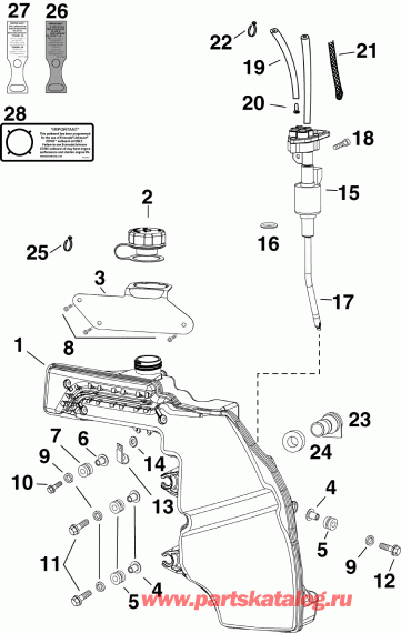 ��������� �������� ����� Evinrude E40DPLIIS  - l Tank & ����� / l Tank & Pump