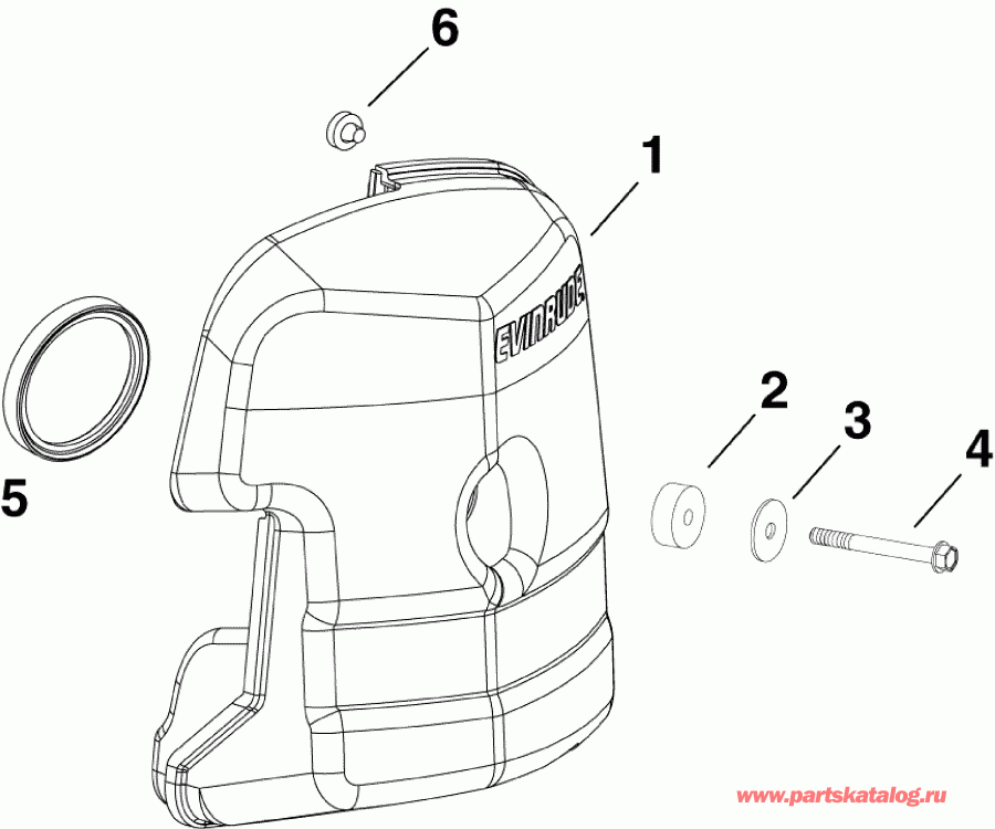 ��������� ��������� EVINRUDE E40DRLIIS  - r Silencer - r ���������