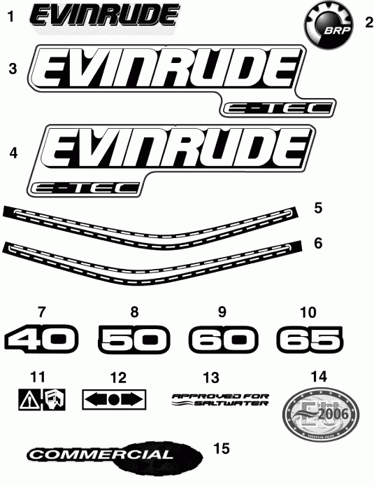   Evinrude E50DSLIIA  - cals