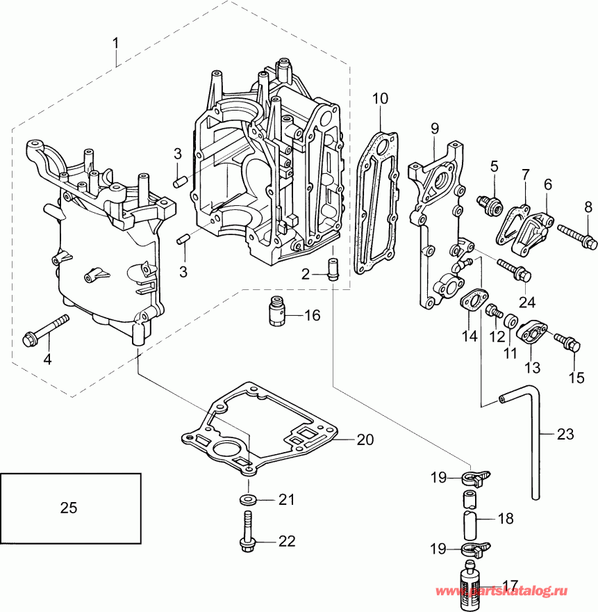��������� ������� B10EL4INS  - cylinder & Crankcase Assembly