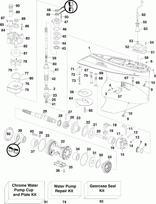 ��������� �������� ����� EVINRUDE DE150PXINS  - ype
