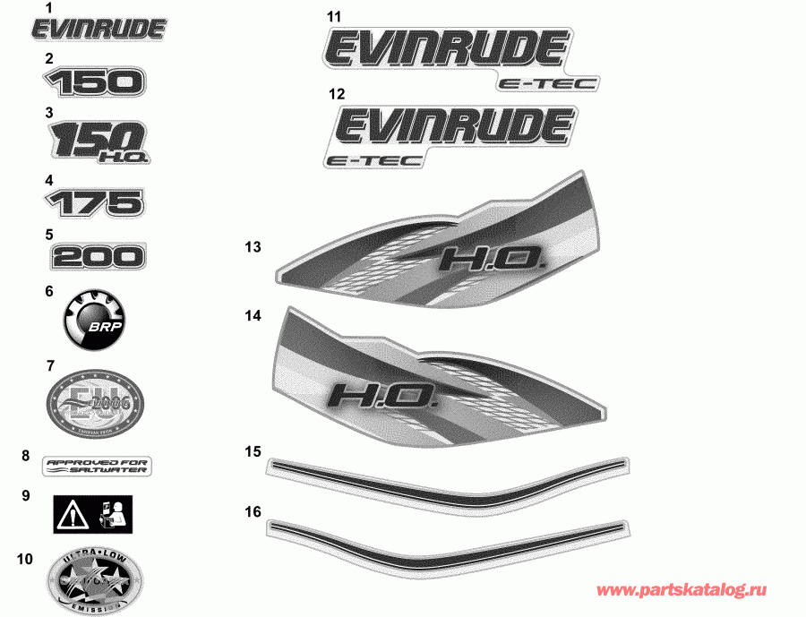    EVINRUDE E175DCXINE  -  / White