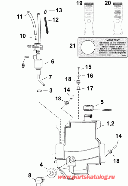 ��������� Evinrude E25DPLINA  - l Tank & Pump / l Tank & �����