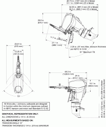 ������� ������� - ���������� ��������, Tiller Steer (Profile Drawing - Power Tilt, Tiller Steer)