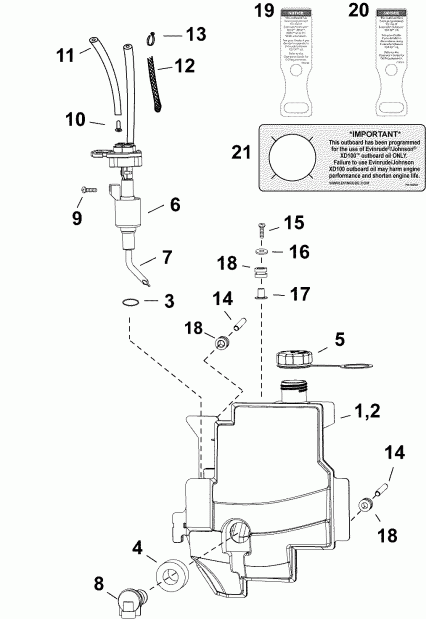  EVINRUDE E25TESLINC  - l Tank & ����� - l Tank & Pump
