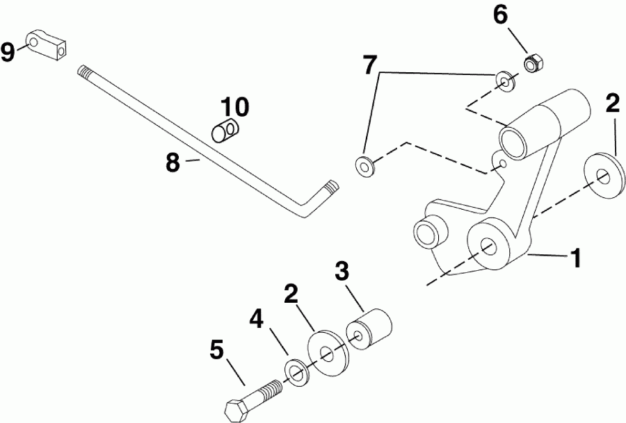 ��������� �������� ����� EVINRUDE E40DRLINC  - ift ����� / ift Lever