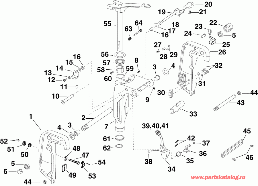 �������� ��������� ����� EVINRUDE E40DSLINM  - ivel Bracket (dp, Ds, Dt)