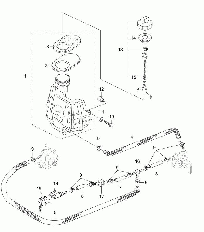 �������� ��������� ����� Evinrude E4R4INS  - ���������� ��������� ��� / integral Fuel Tank