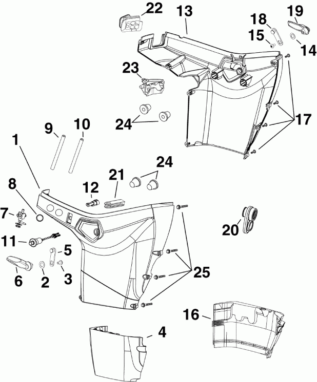 ����� EVINRUDE E55MRLINB  - wer ������ ��������� (�����) / wer Engine Cover