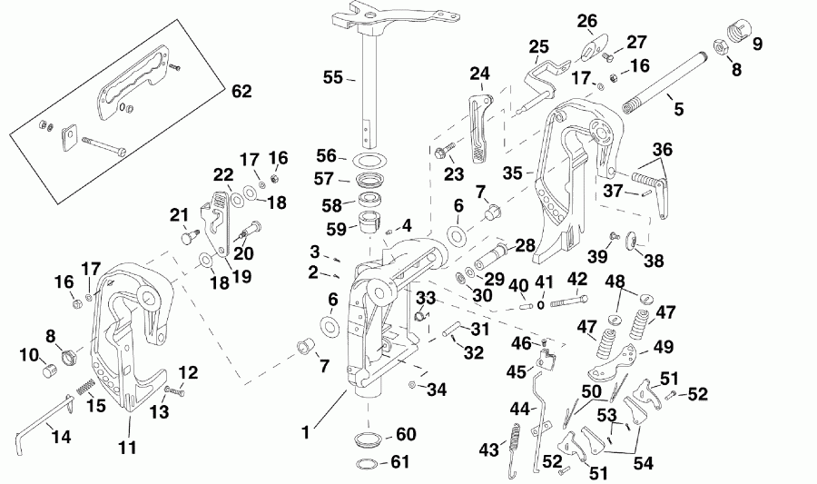 ��������� ����� EVINRUDE E65WDRYINM  - ivel ��������� (dr, Wdr)