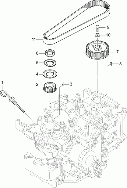 ��������� ��������� Evinrude B15R4AAA  - timing Belt & Pulleys
