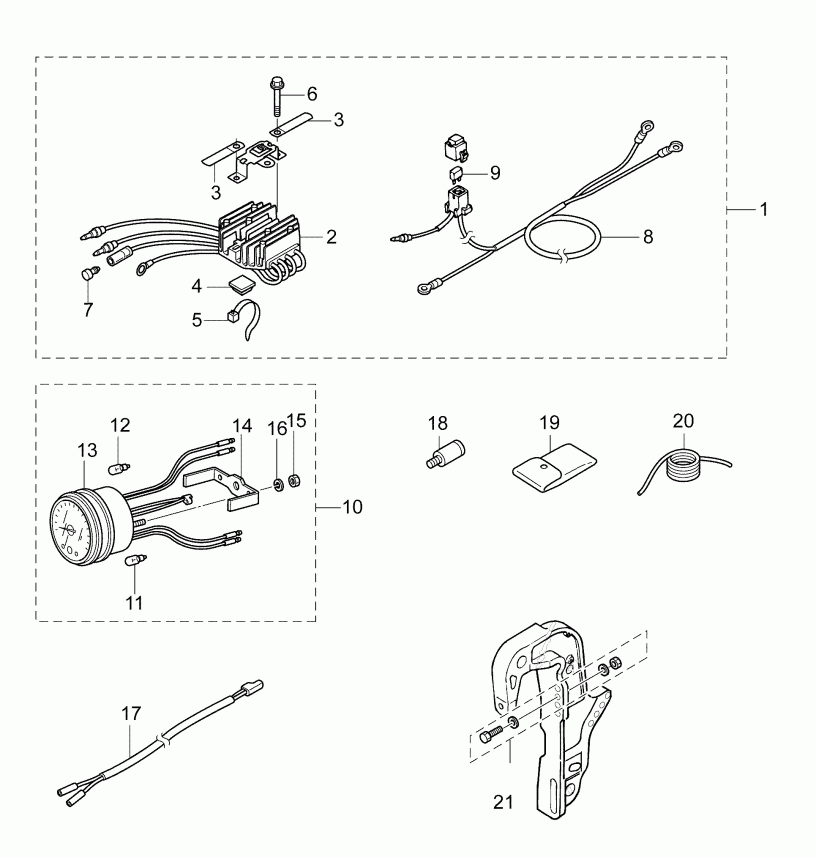 ��������� ����� Evinrude B15R4AAA  - ���������� / accessories