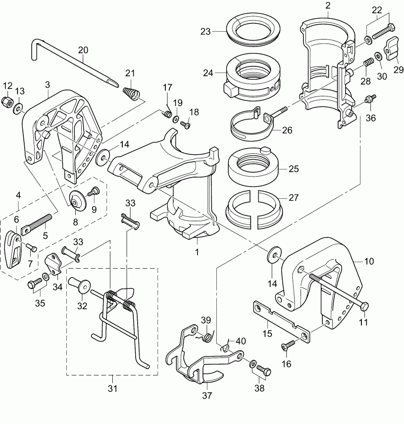 EVINRUDE B6RX4AAA  - stern & ���������� ���������