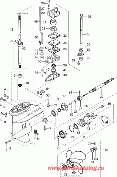 ��������� �������� ����� ������� E10RL4AAB  - gearcase Assembly