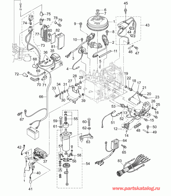 ��������� ��������� EVINRUDE E10TPL4AAB  - electrical System / ��������� System