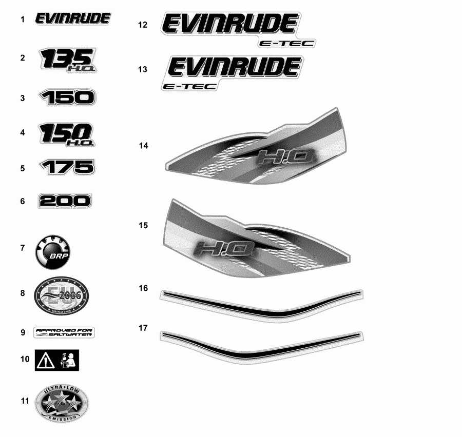  ������� E135HCXAAC  - decals - White