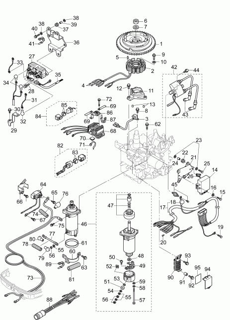 ��������� �������� ����� EVINRUDE E15R4AAB  - electrical System - ��������� System